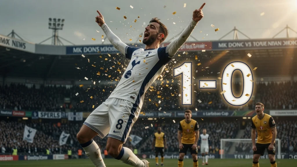 Kronologi Laga MK Dons vs Tottenham