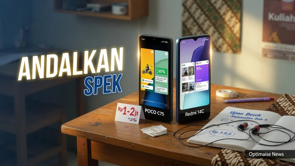 Spesifikasi HP Entry Rp1-2 Juta Andalkan RAM 8GB
