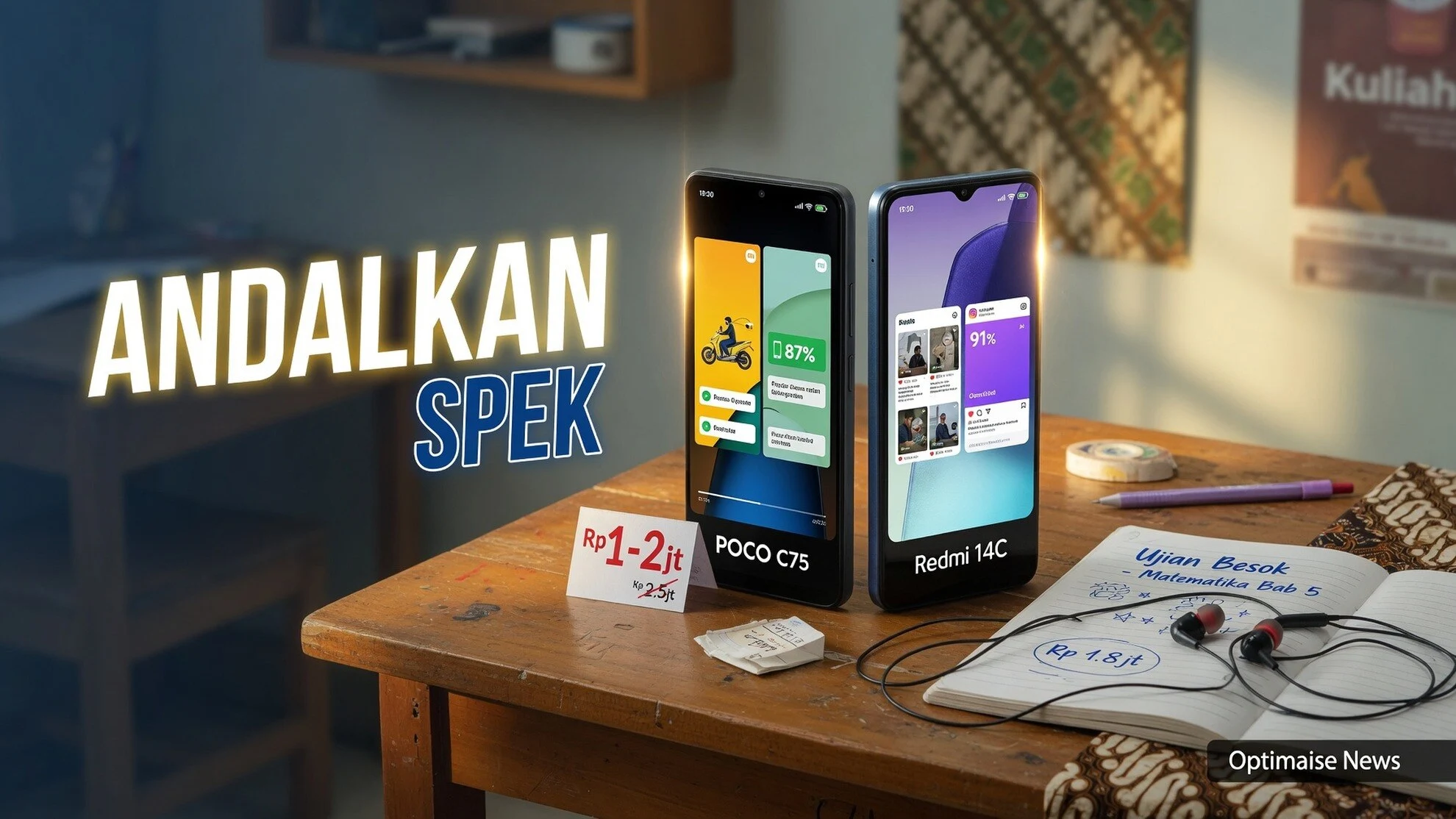 Spesifikasi HP Entry Rp1-2 Juta Andalkan RAM 8GB