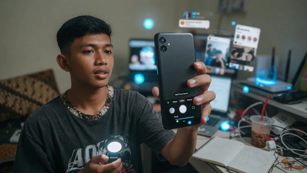 Dual Camera 13MP Siap Konten Media Sosial