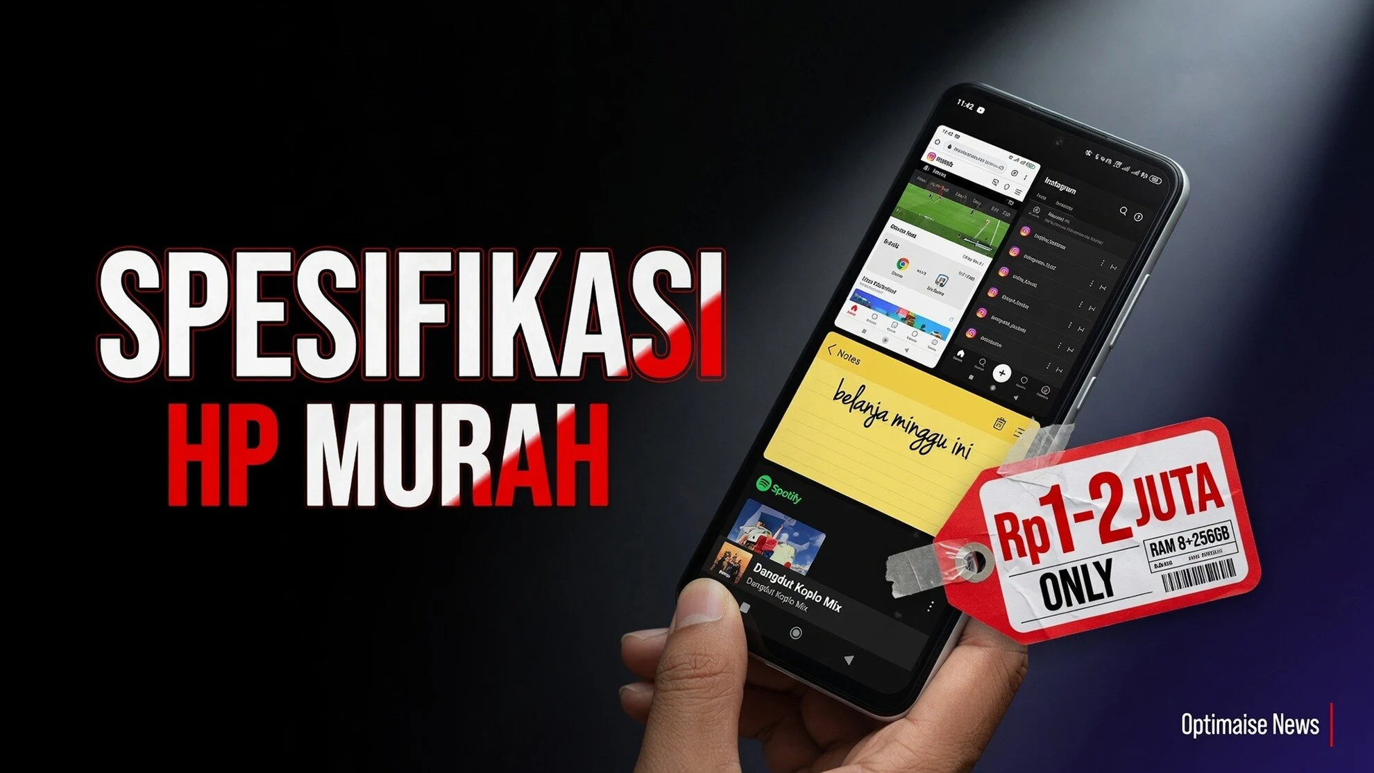 Spesifikasi HP Murah Rp1-2 Juta Cocok Multitasking