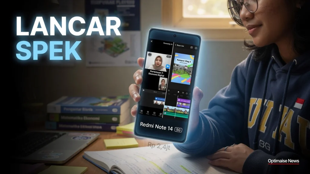 Spesifikasi HP Redmi Note 14 5G Dukung Kuliah hingga Editing Lancar