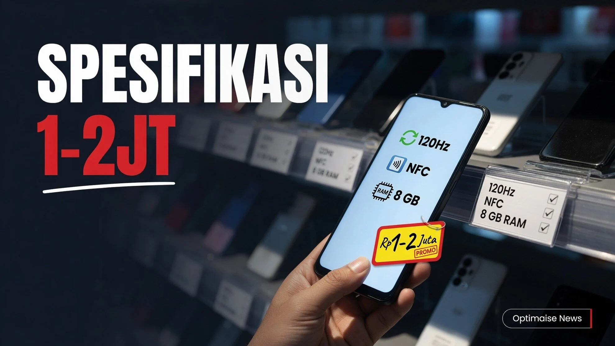 Spesifikasi HP Rp1-2 Juta: 120Hz, NFC, 8 GB RAM