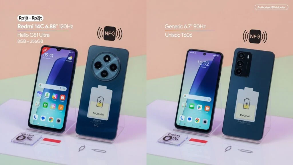 Model dengan fitur tambahan langka seperti NFC