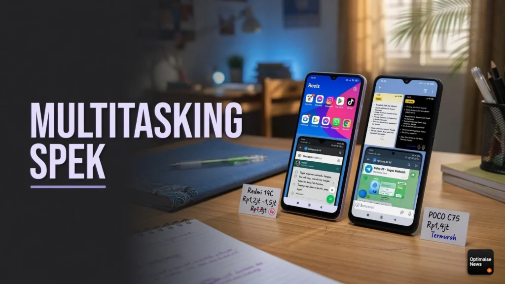 Spesifikasi HP Rp1-2 Juta: Redmi 14C Multitasking 8 GB RAM