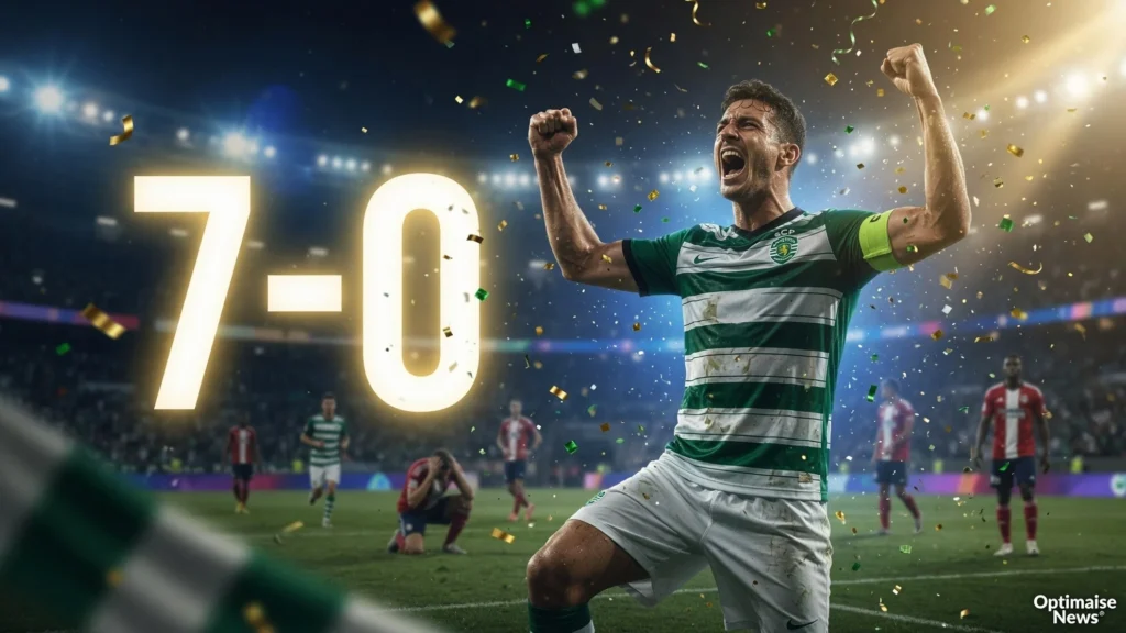 Sporting CP vs Strasbourg Bantai 7-0 Debut Oliveira