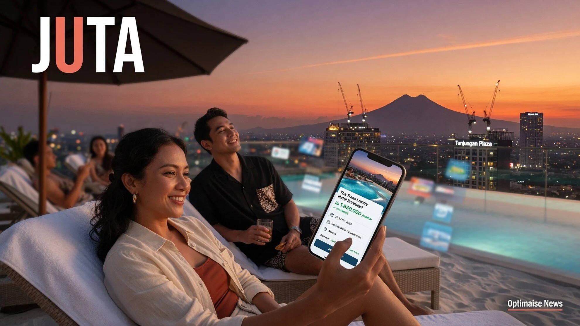 Staycation di Surabaya Tawarkan Pantai Lantai 28 Rp1,2 Juta
