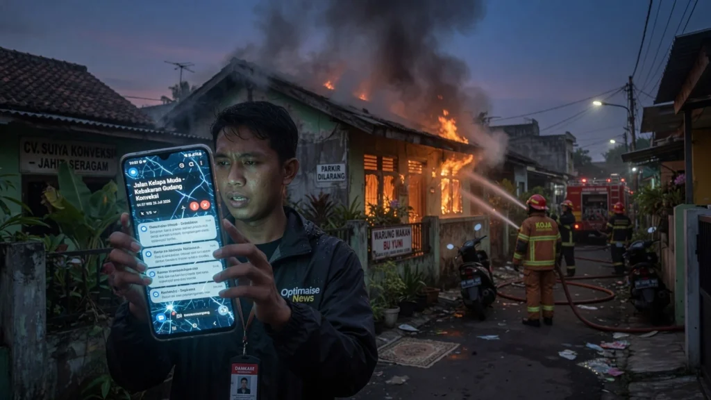 Laporan 04.07 WIB, Sembilan Unit Damkar Dikerahkan