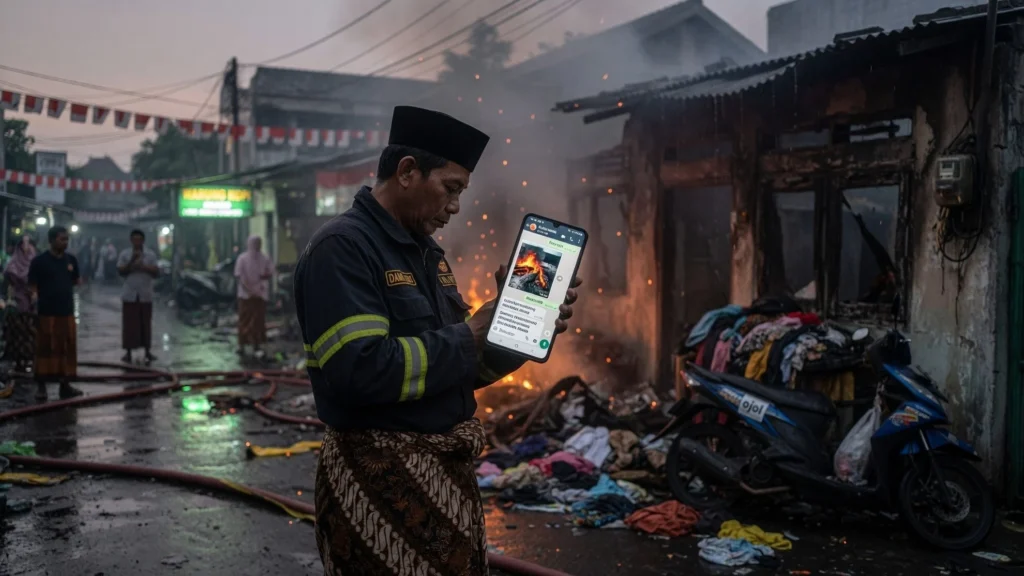 Dugaan Korsleting Listrik di Bangunan 25 Meter Persegi