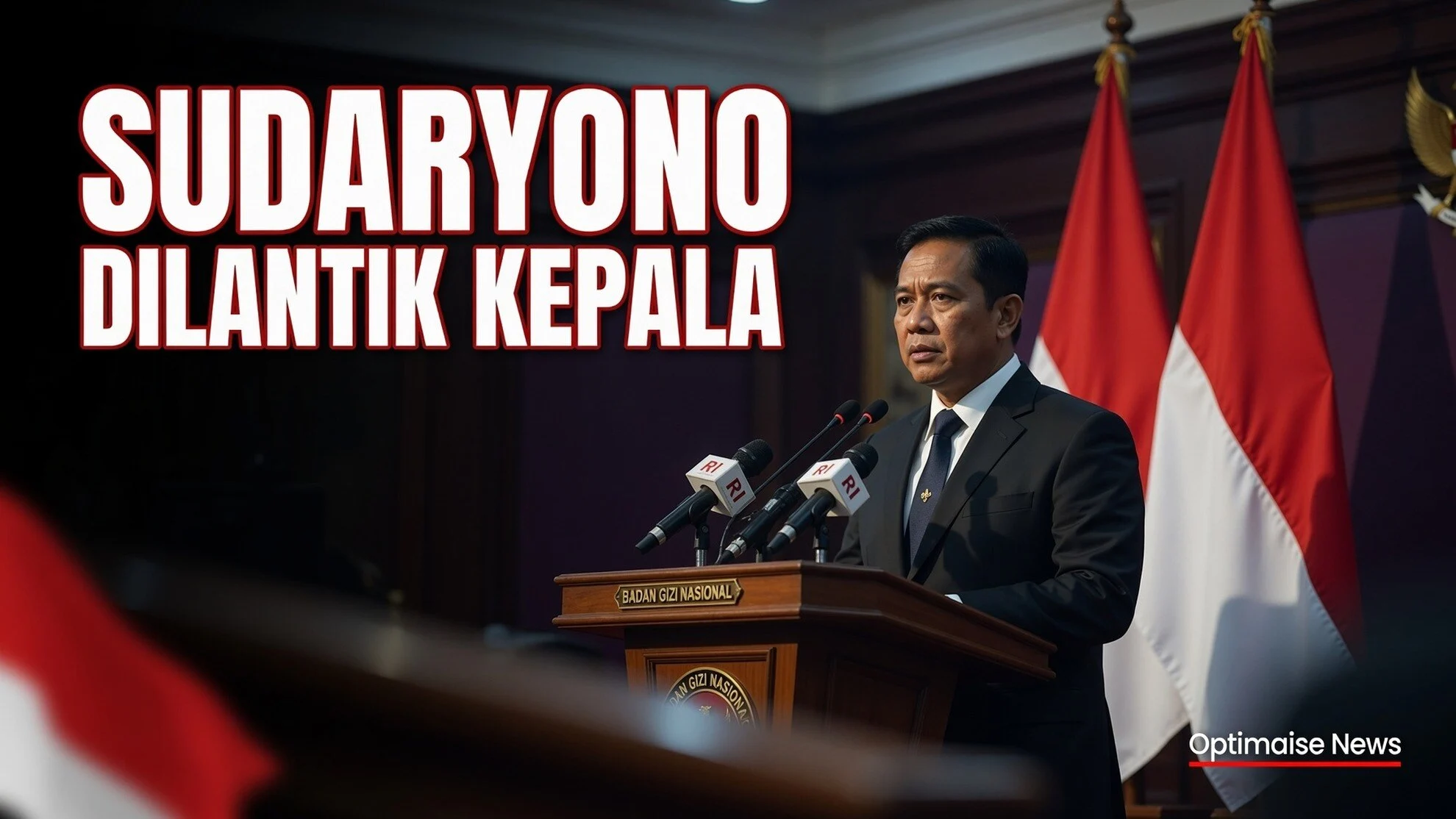 Sudaryono Dilantik Kepala Badan Gizi Nasional di Usia 41