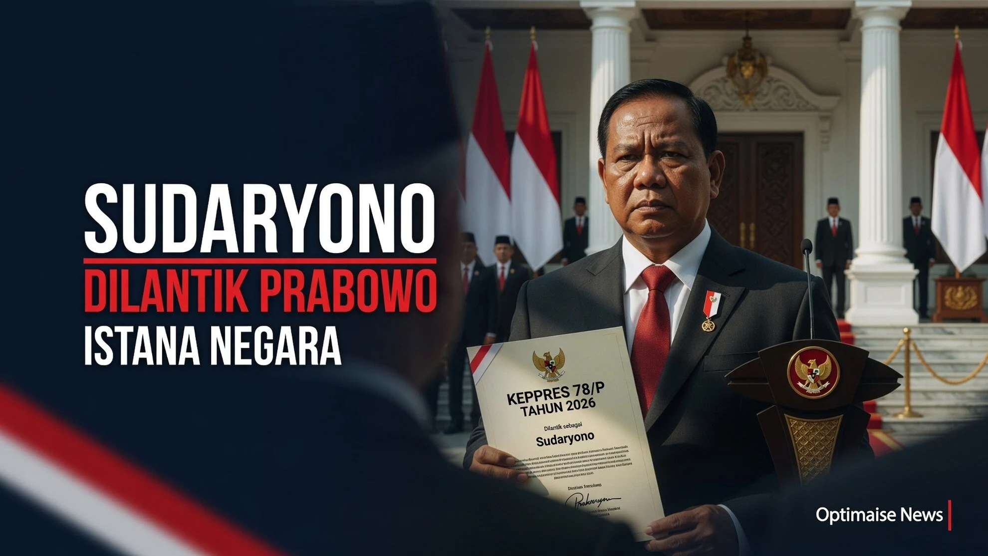 Sudaryono Dilantik Prabowo Jadi Kepala BGN