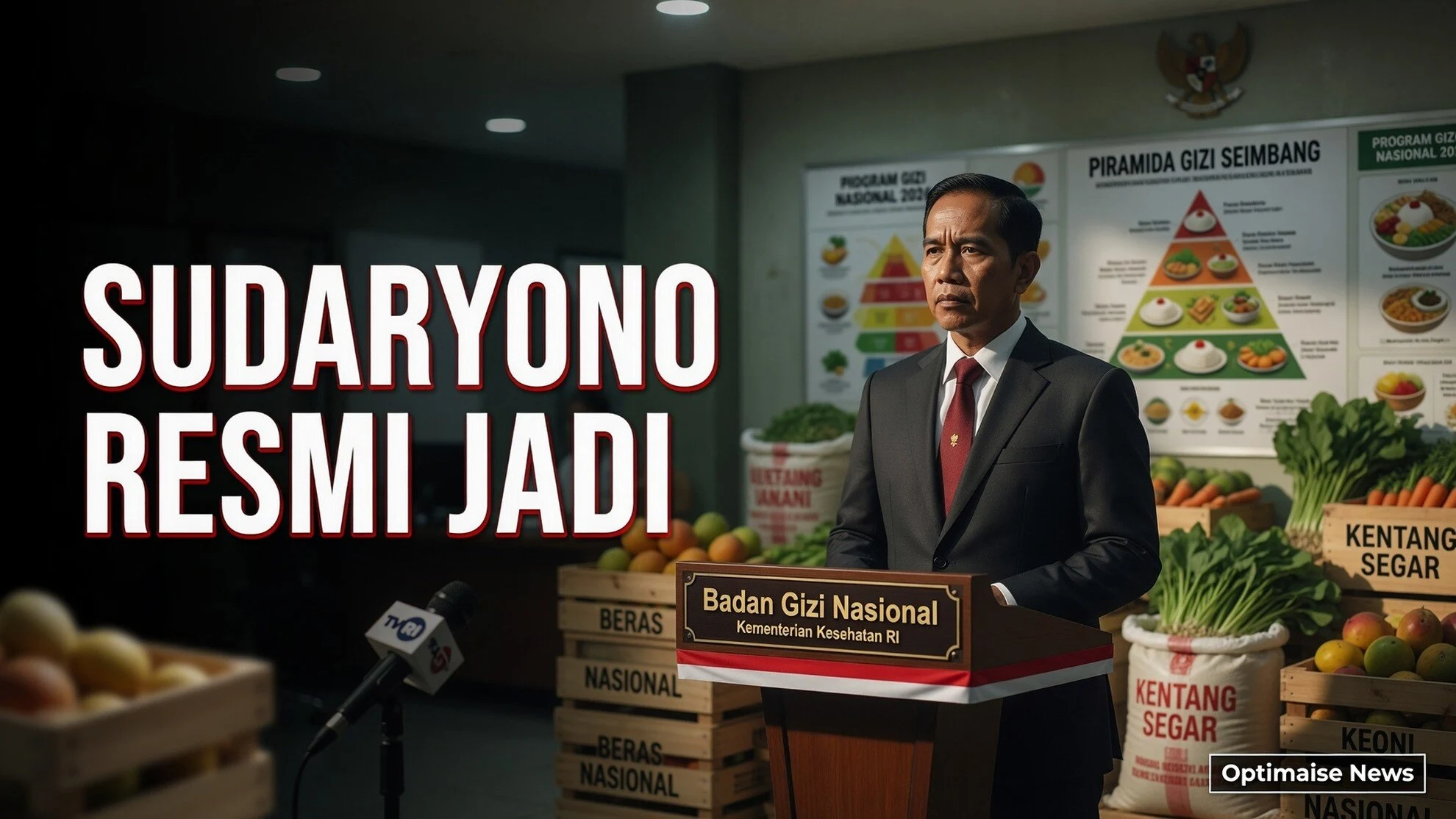 Sudaryono Resmi Jadi Kepala Badan Gizi Nasional Usia 41