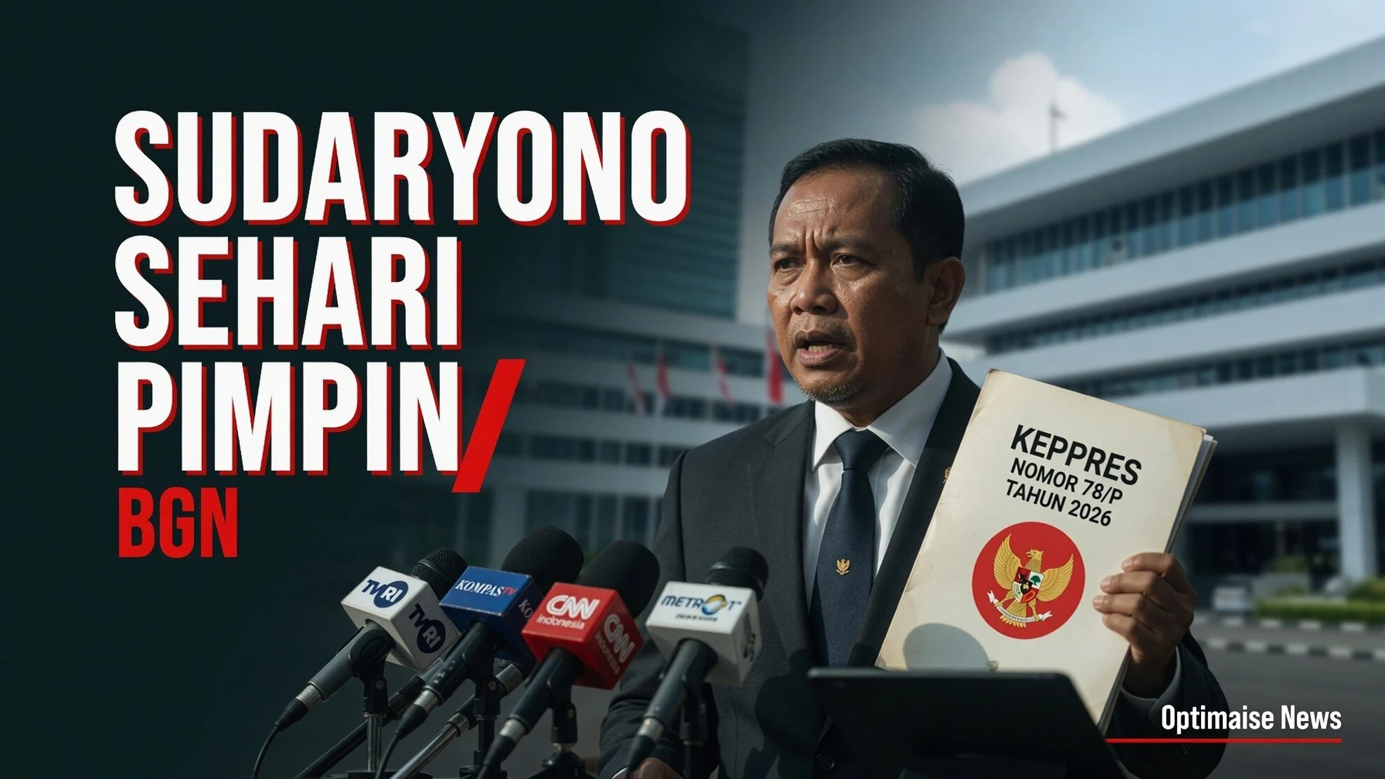 Sudaryono Sehari Pimpin BGN, Istana Tunda Bahas Kursi Wamentan