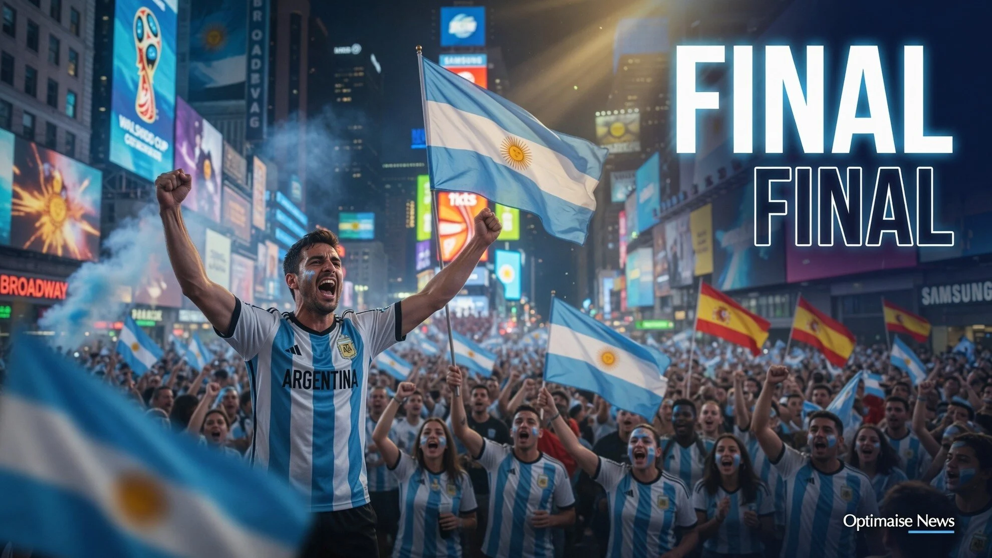 Suporter Argentina Padati Kantongi Final