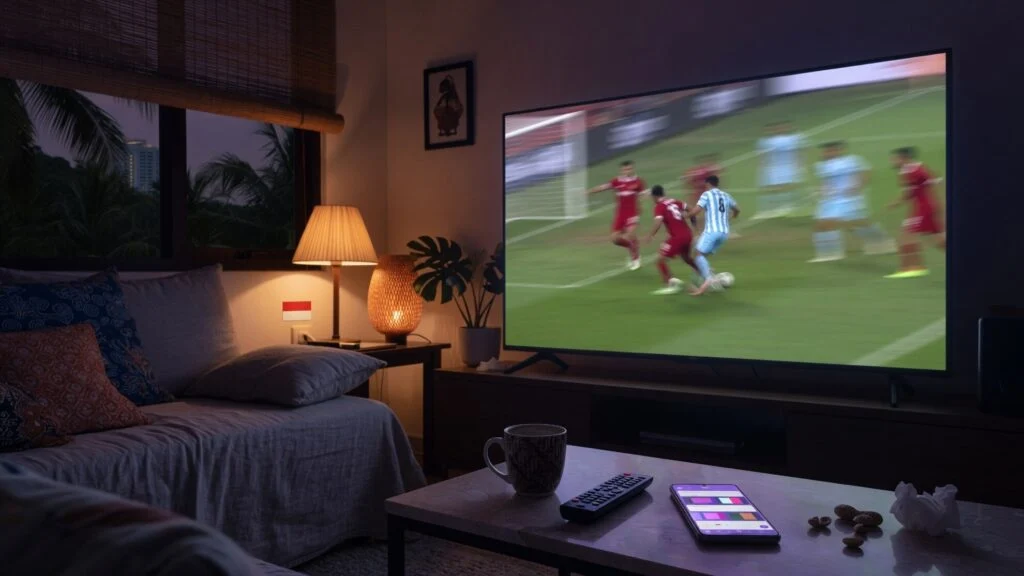 Pilihan siaran TV nasional serta platform streaming resmi