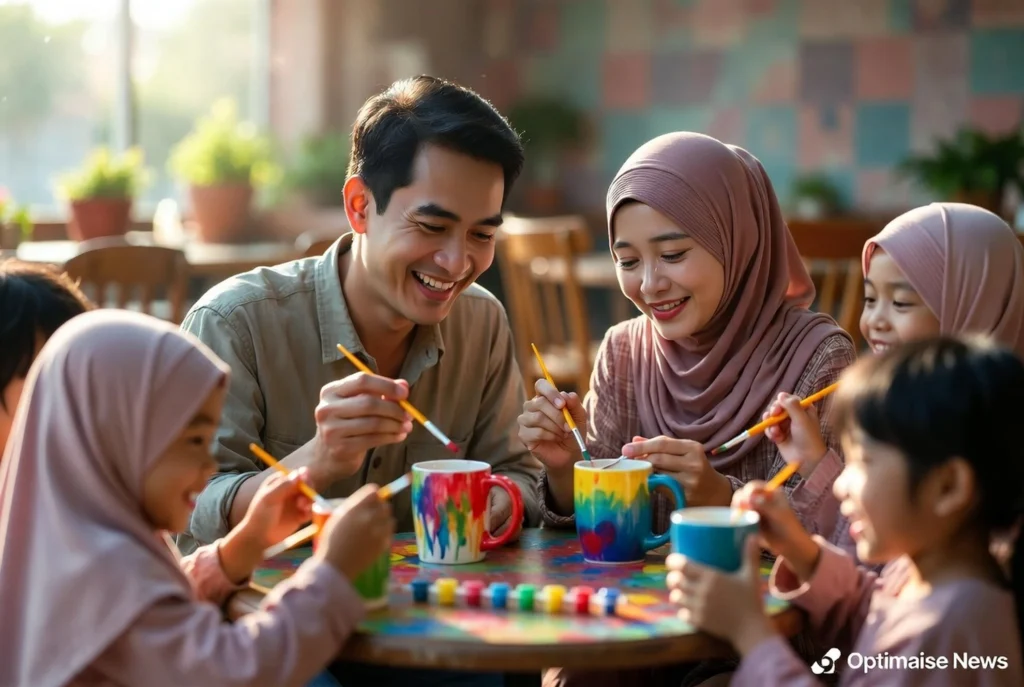 Teuku Ryan Rayakan Ultah Moana ke-4 Sederhana dengan Melukis Mug