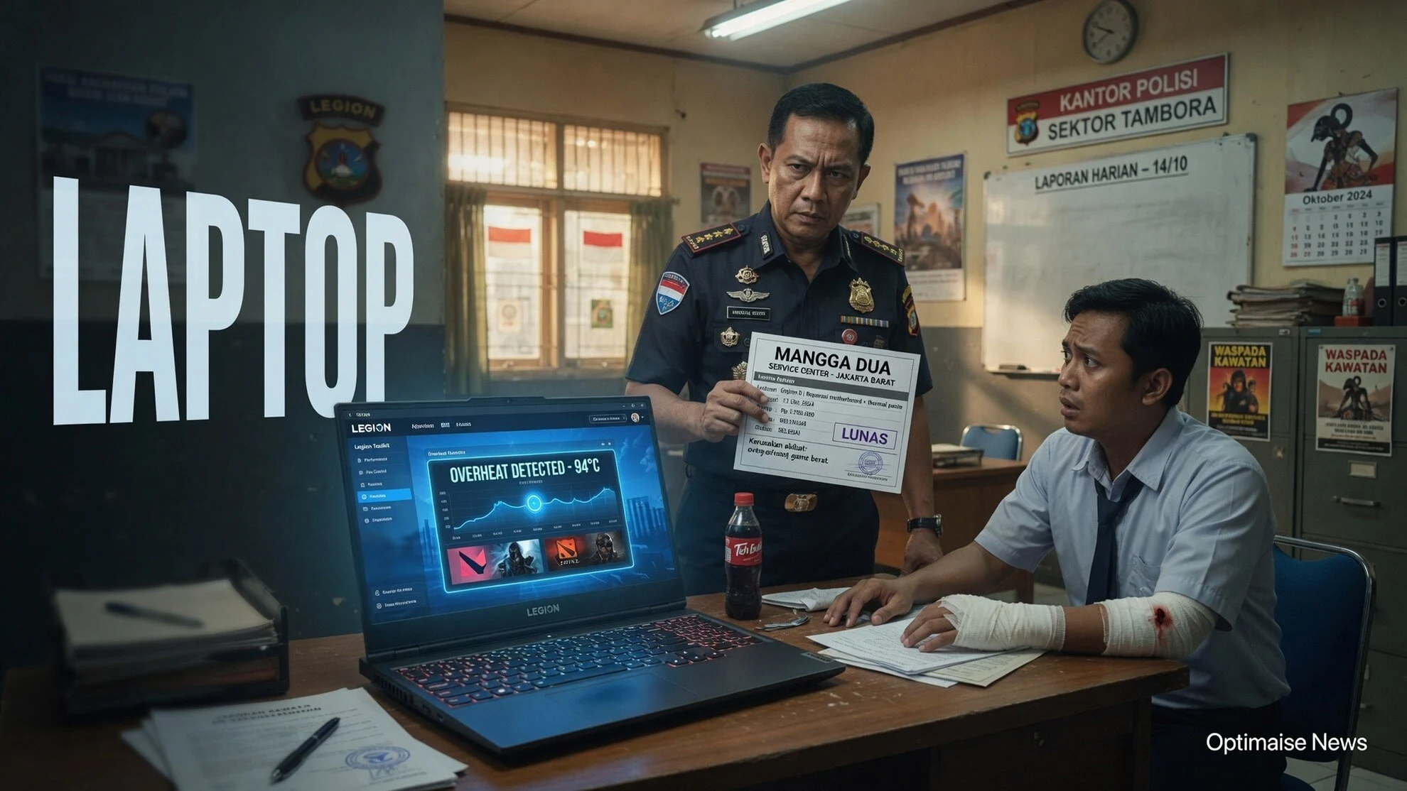Tiga Bukti Bongkar Laporan Begal demi Asuransi Laptop Rp27 Juta