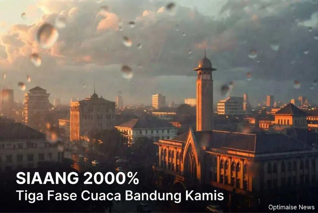 Tiga Fase Cuaca Bandung Kamis 30 Juli: Hujan Siang
