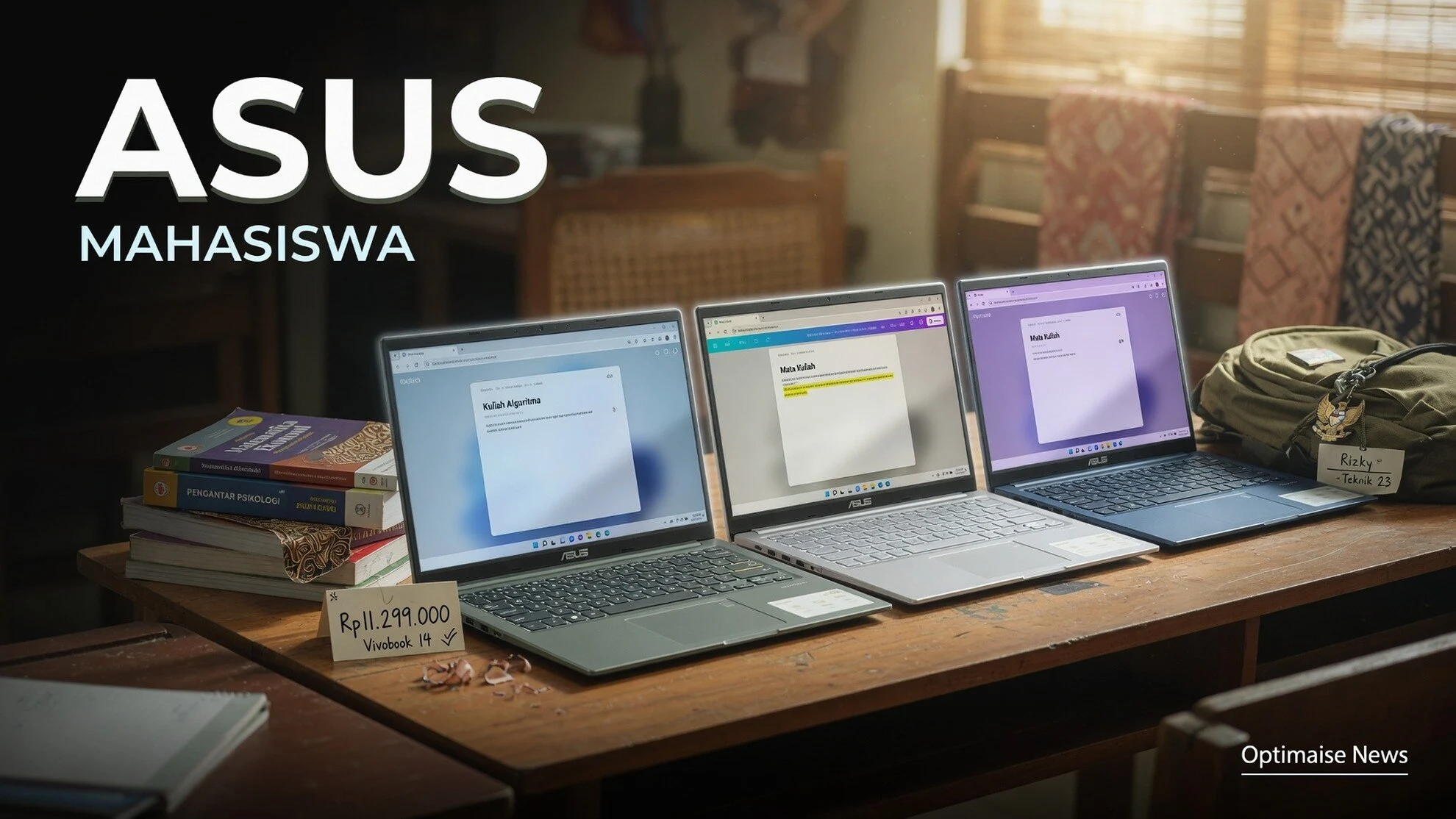 Tiga Laptop Vivobook ASUS untuk Mahasiswa Mulai Rp11