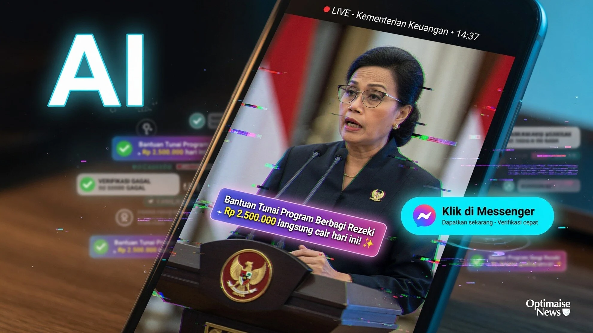 Tiga Video AI Catut Sri Mulyani Janji Bansos Lewat