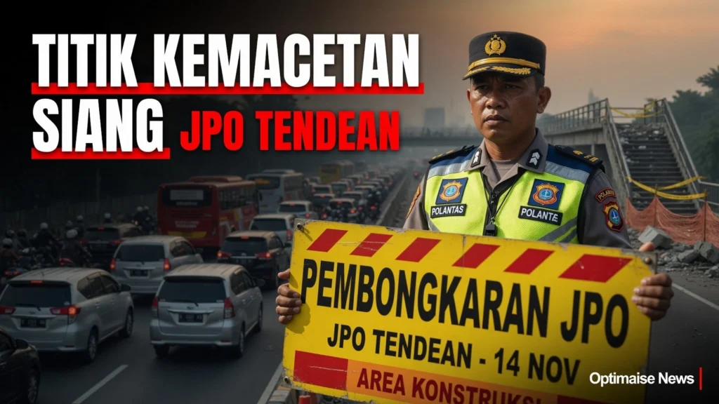 Titik Kemacetan Siang Ini Imbas Pembongkaran JPO Tendean