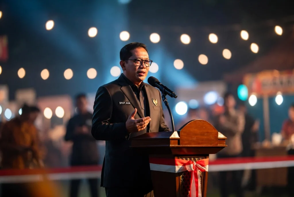 Pembukaan Hari Pertama dengan Drumband Kampus dan Ludruk Punokawan