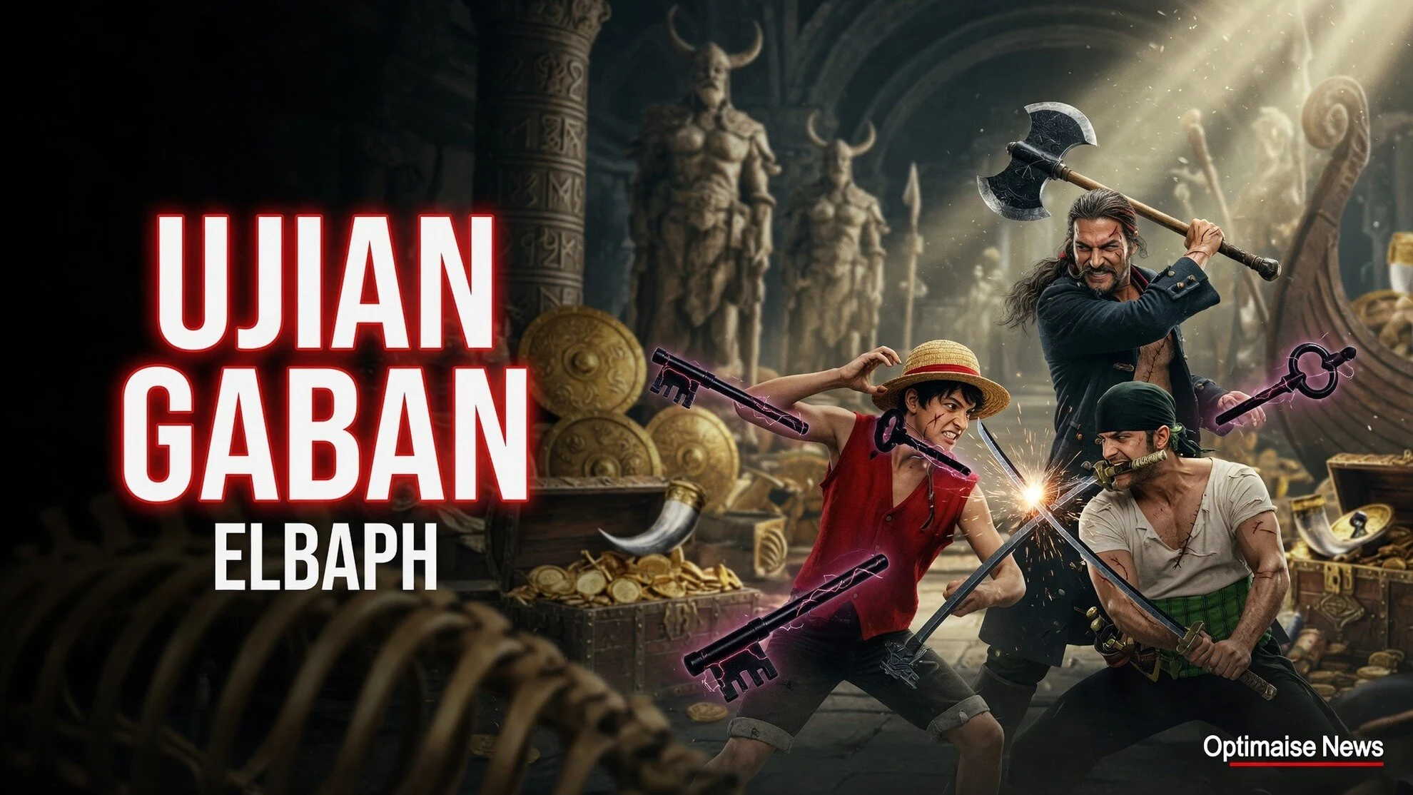Ujian Gaban: Luffy-Zoro Raih Kunci Loki di One Piece 1170