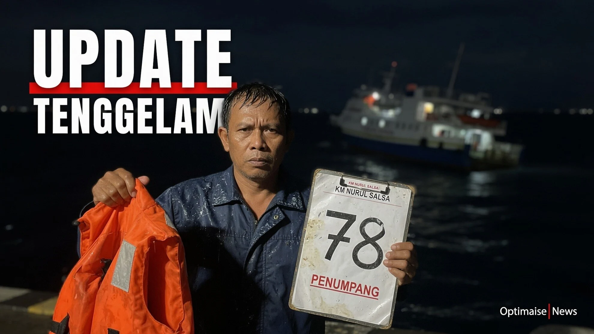 Update KM Nurul Salsa Tenggelam: Bawa 78 Penumpang, 25