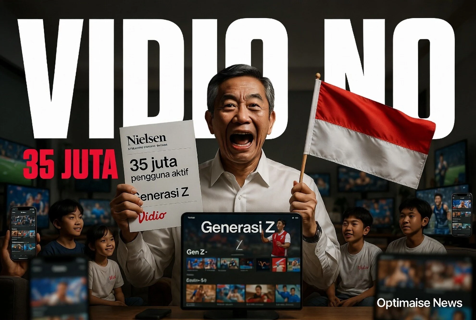 Vidio No.1 OTT Nielsen: 35 Juta Pengguna & 24 Miliar