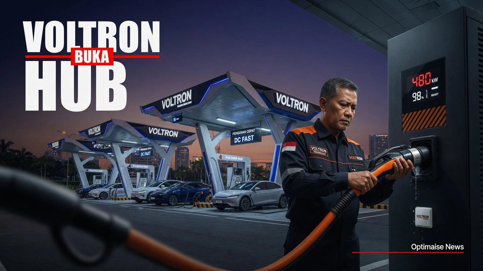 Voltron Buka Hub 480 kW di Puri Indah