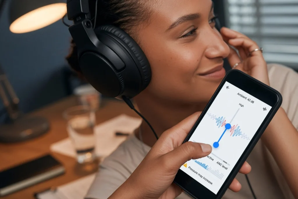 Tekanan telinga dan sakit kepala dari level anti-noise berlebih