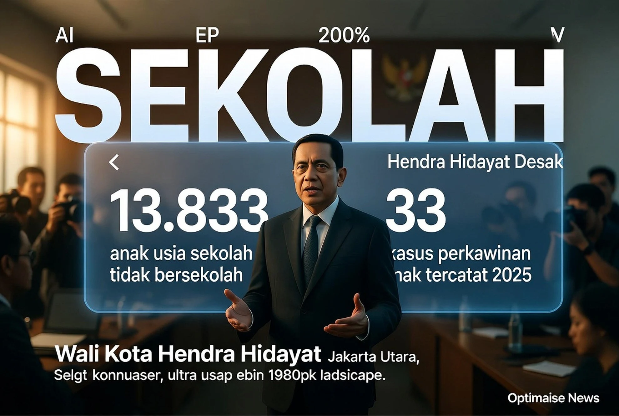 Wali Kota Hendra Hidayat Desak Atasi 13.833 Anak Jakut Tak Sekolah