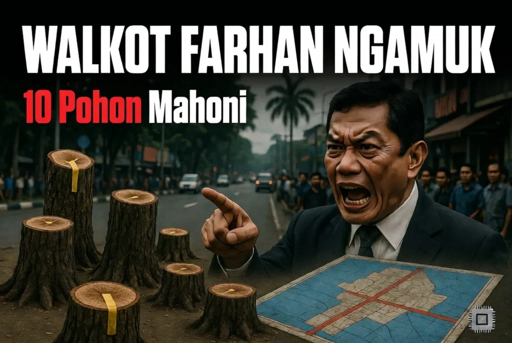 Walkot Farhan Ngamuk Lihat 10 Pohon Ditebang Tanpa Izin