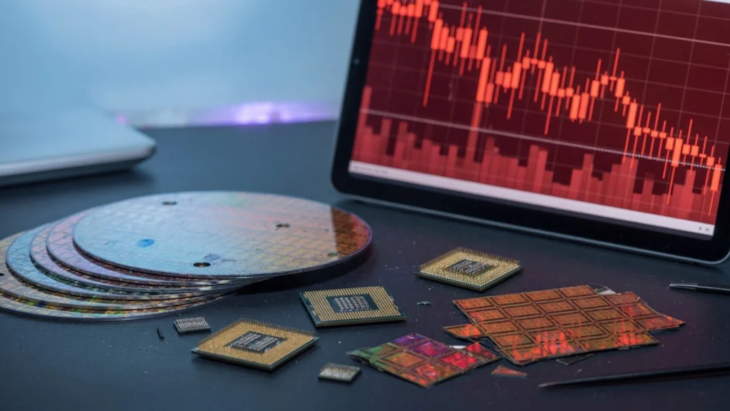 Aksi jual saham chip AS anjlok tajam