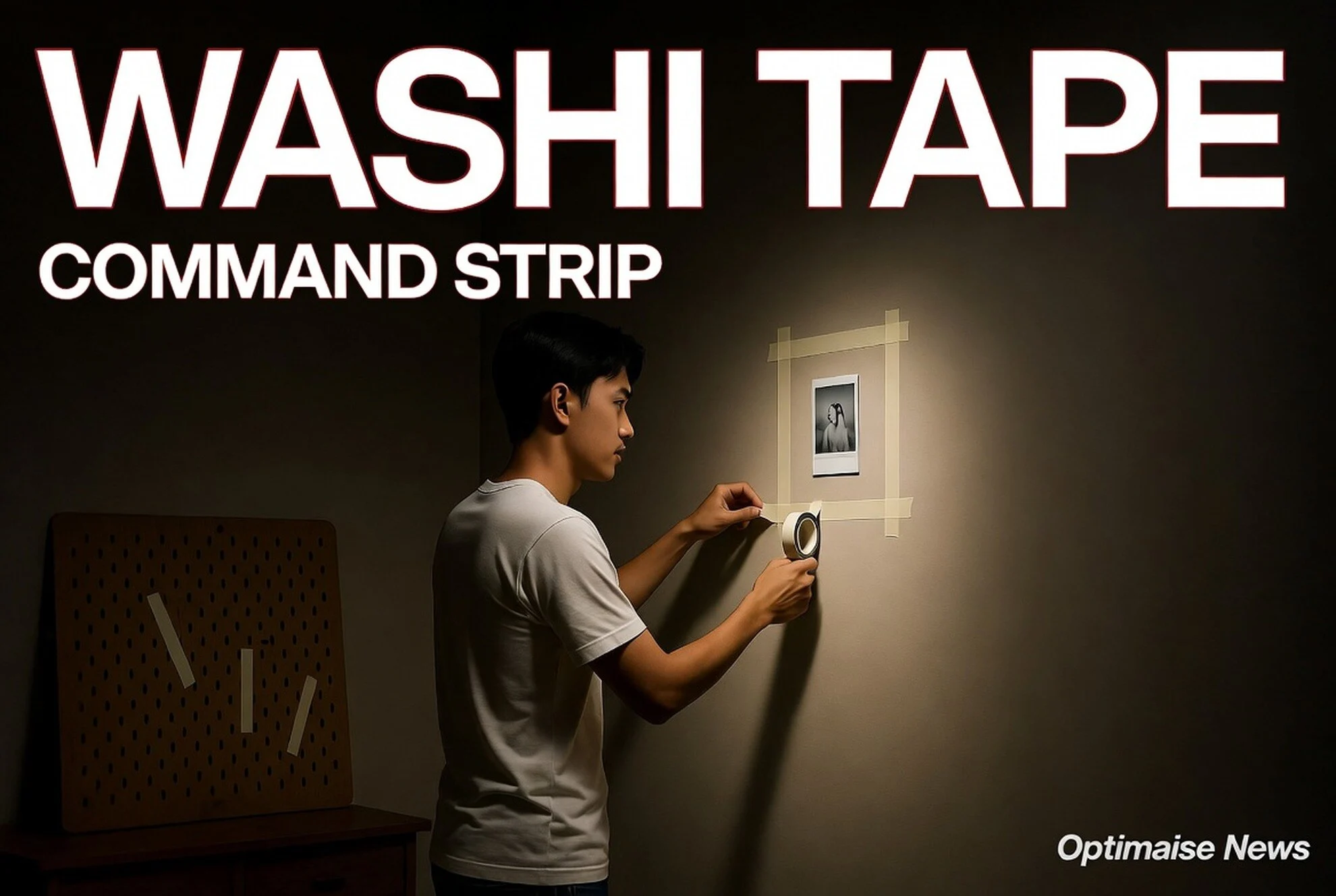 Washi Tape & Command Strip Hias Dinding Kamar Kos Polos Tanpa Paku