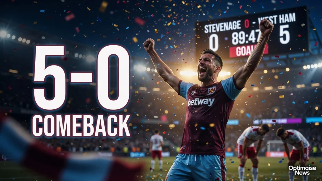 West Ham Dominan 5-0 di stevenage vs west ham Pramusim