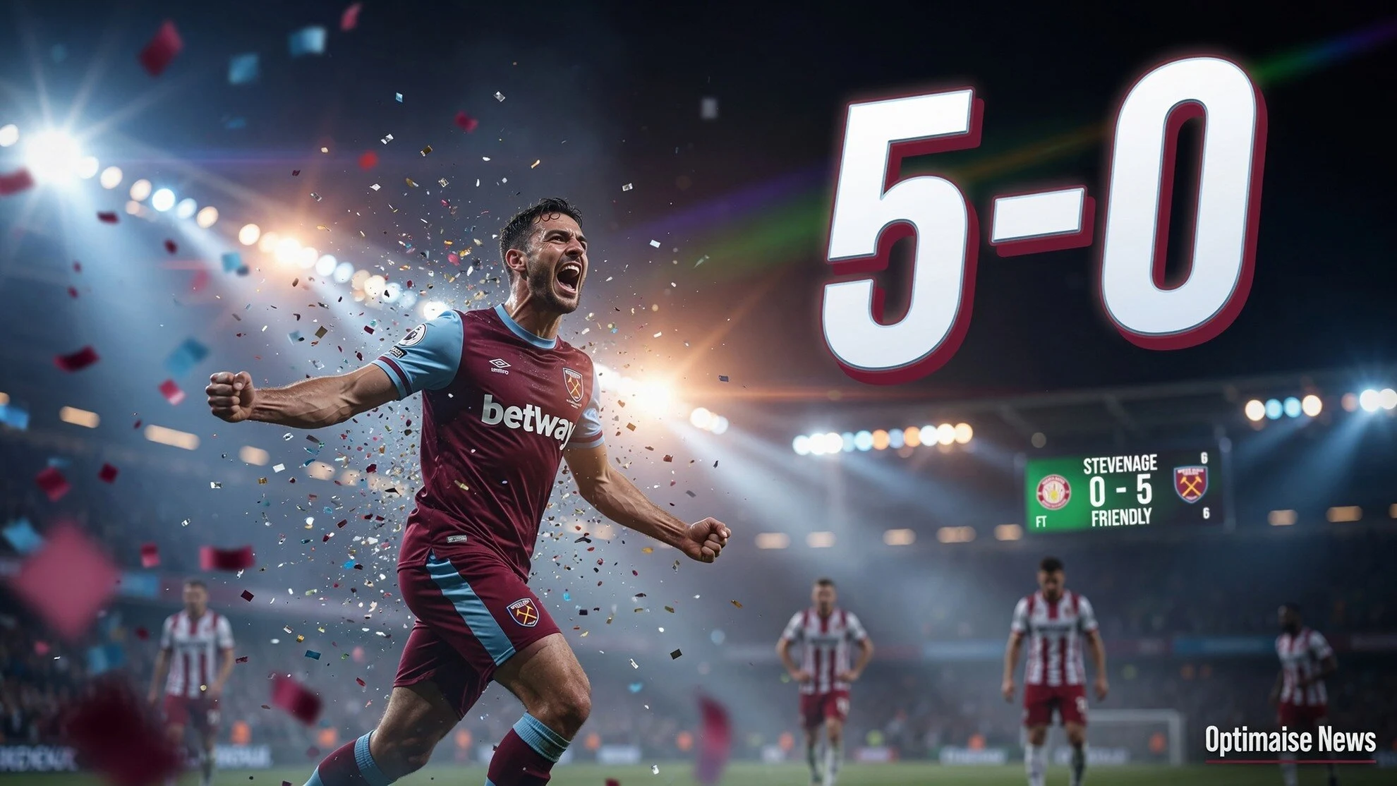 West Ham Hancurkan Stevenage 5-0 di Laga Persahabatan
