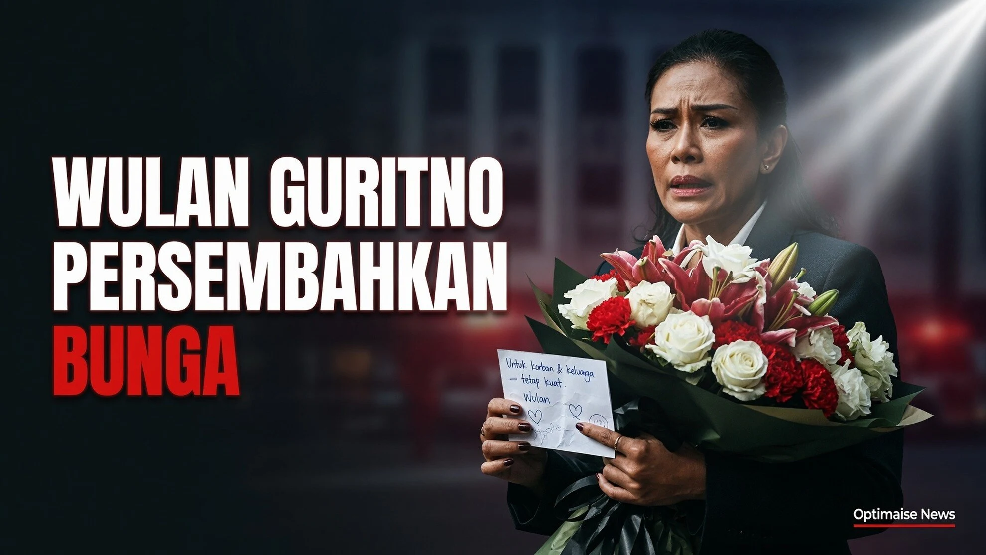 Wulan Guritno Persembahkan Bunga Sambil Tulis Pesan