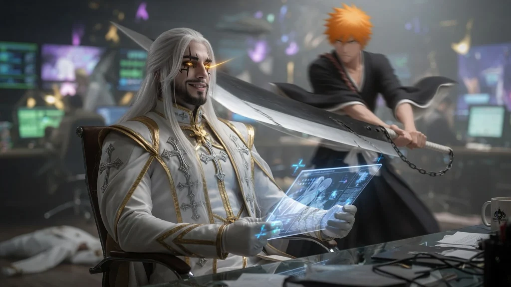 Grandmaster cekik pengkhianat di atas retakan dimensi