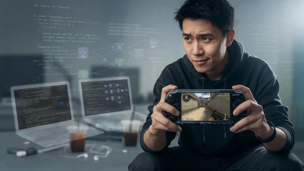 Dua Engine Ringan: Pocket3D Berbasis Rust dan PocketJS