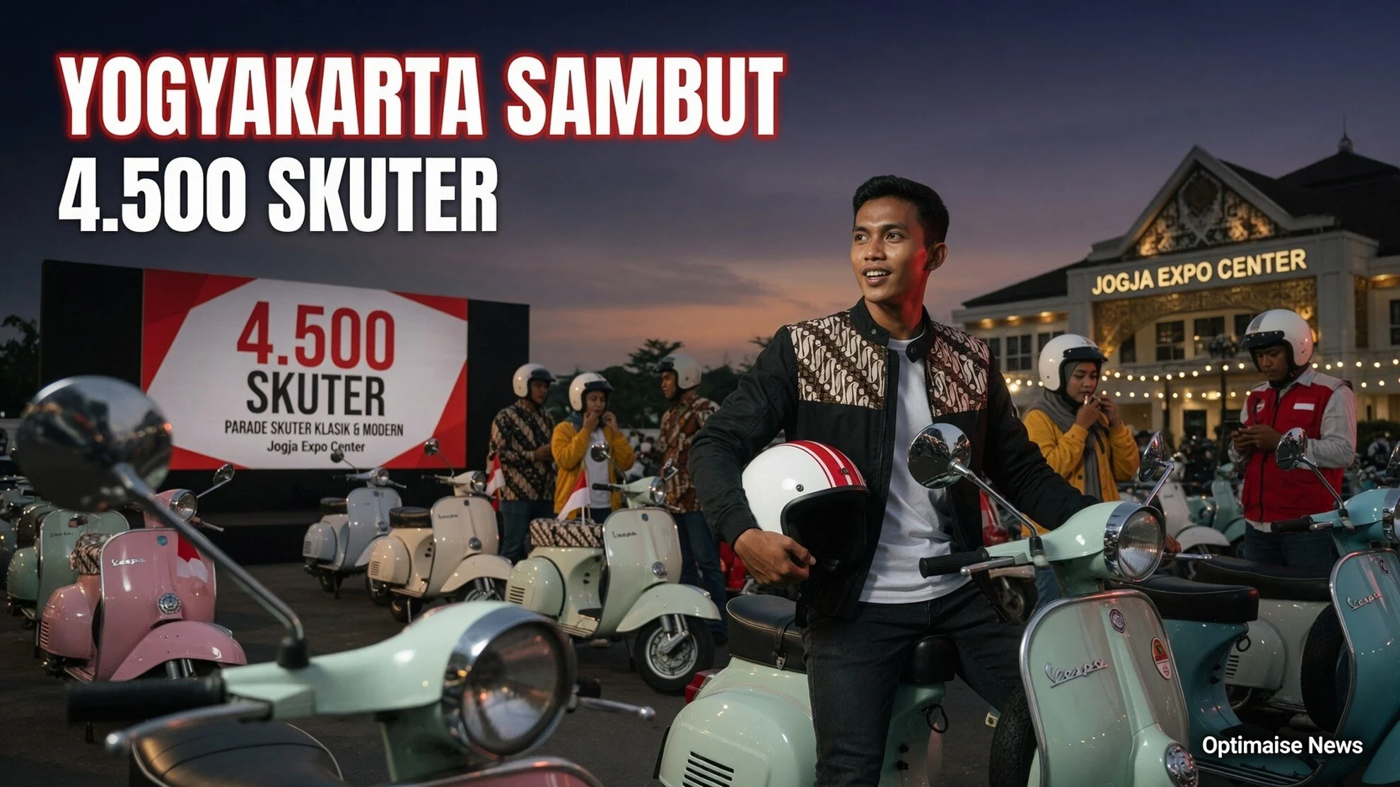 Yogyakarta Sambut 4.500 Skuter di Festival Budaya JEC