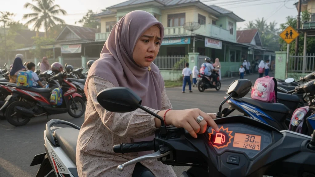 Indikator Berkedip, Laju Diperlambat karena Bayangan Sisa 5 Km Mobil