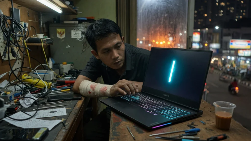 Laptop Lenovo Legion Ternyata di Bengkel, Bukan Dirampas
