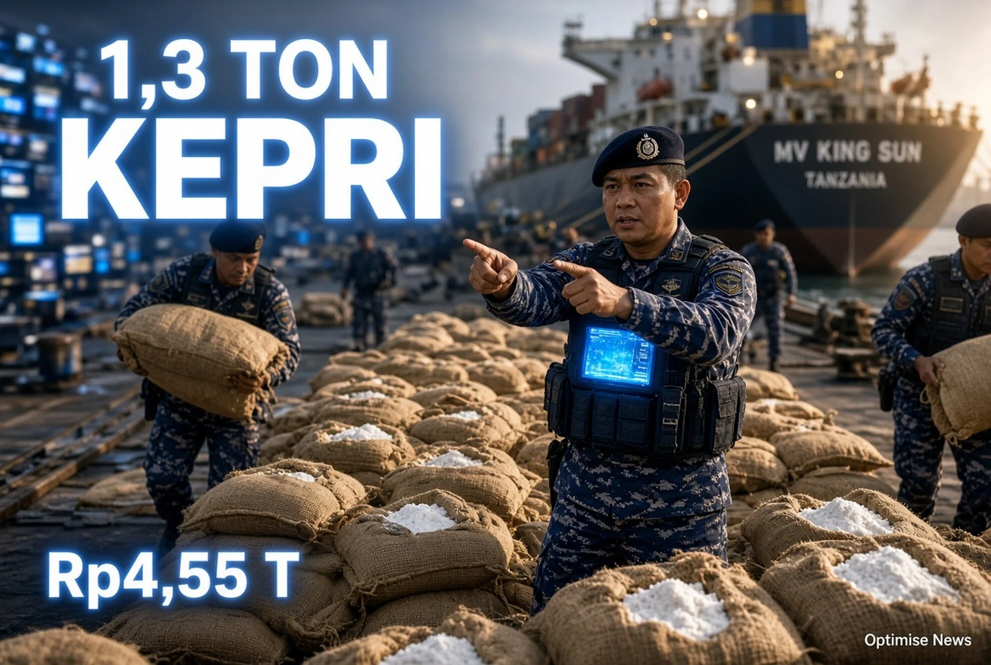 1,3 Ton Ketamine Rp4,55 T Disita di Rubanah MV King Sun Kepri