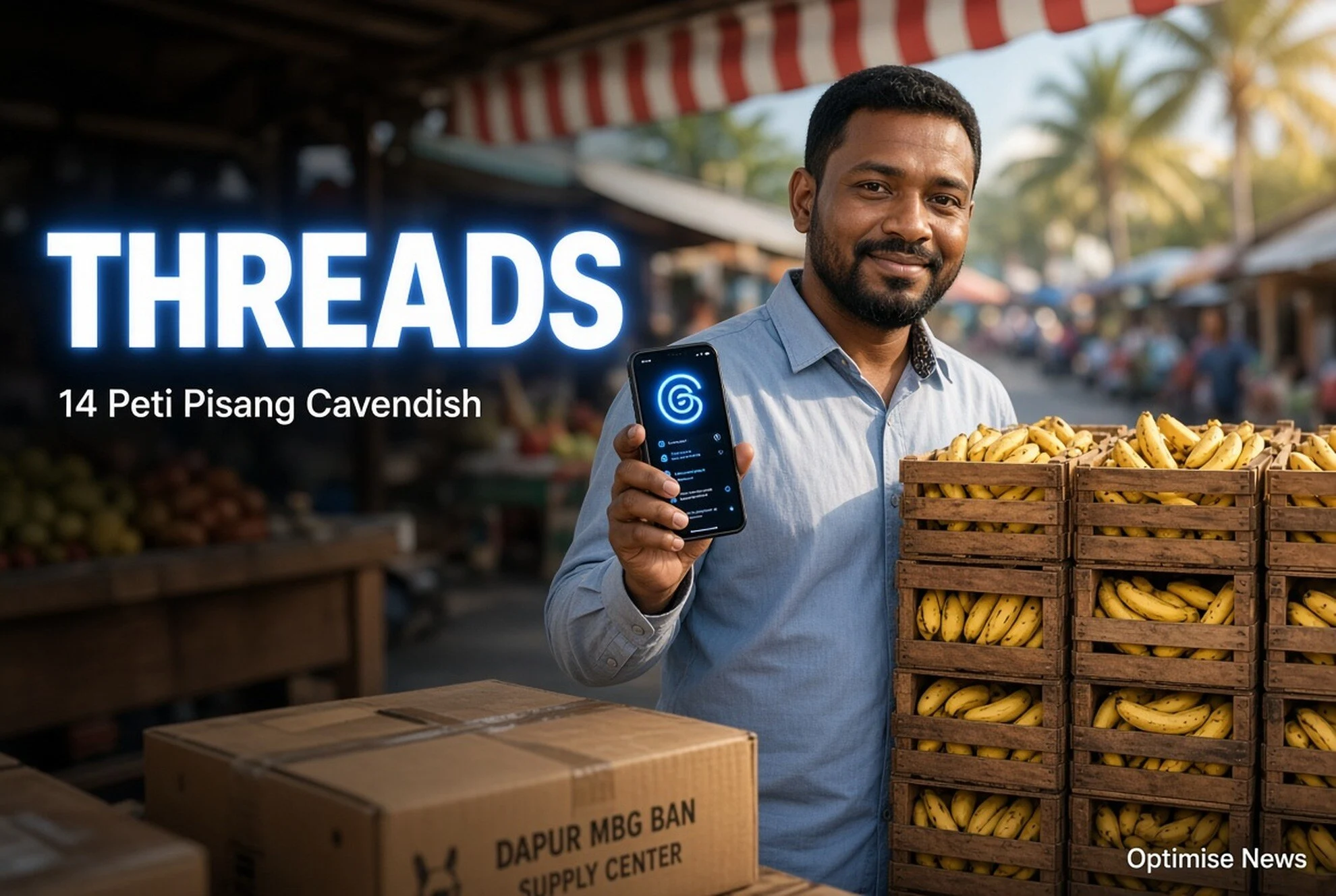 14 Peti Pisang Cavendish Batal, Pedagang Metro Lolos lewat Threads