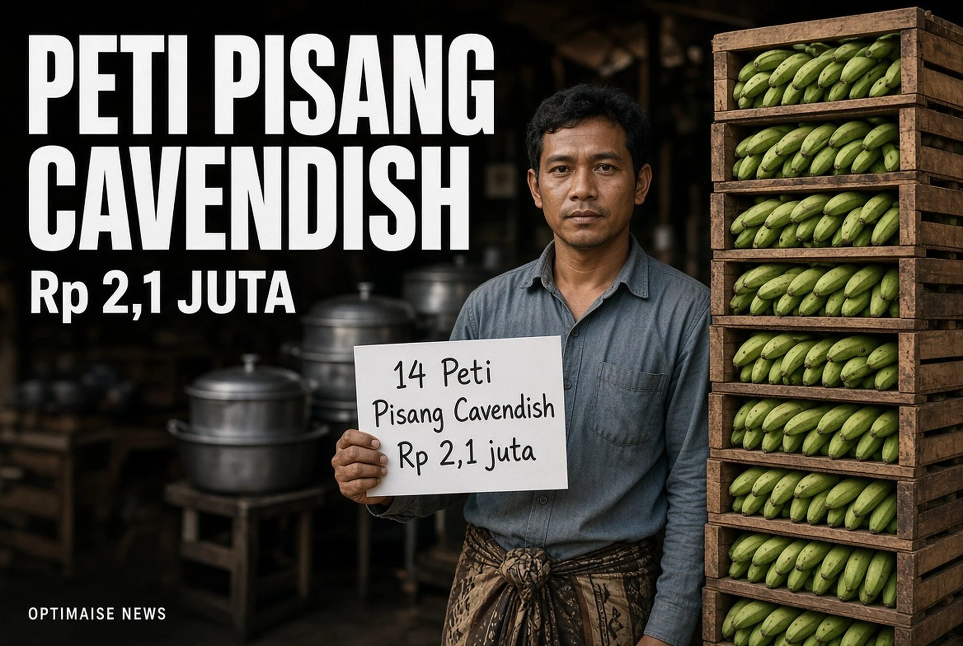 14 Peti Pisang Cavendish Rp2,1 Juta Batal, Pedagang Metro Lolos Rugi