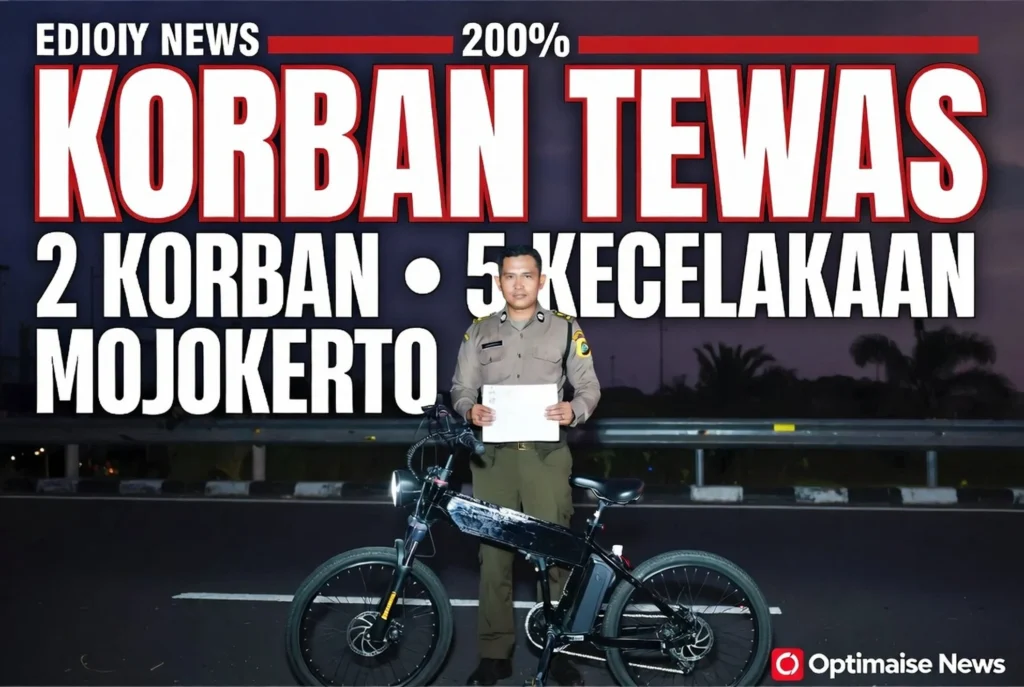 2 Korban Tewas dari 5 Kecelakaan Sepeda Listrik Mojokerto