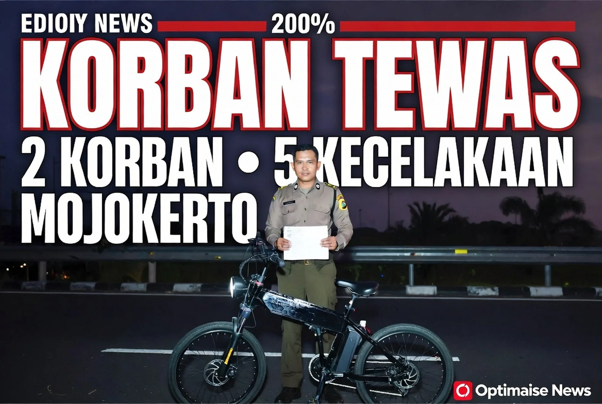 2 Korban Tewas dari 5 Kecelakaan Sepeda Listrik Mojokerto