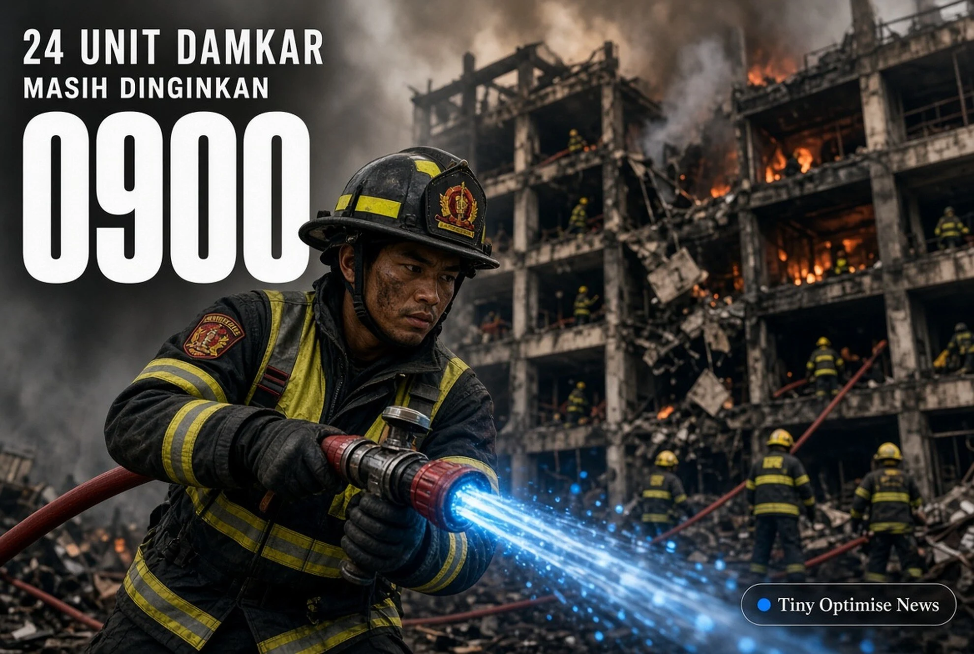 24 Unit Damkar Masih Dinginkan Kerangka Hitam Bapenda DKI hingga 09.00