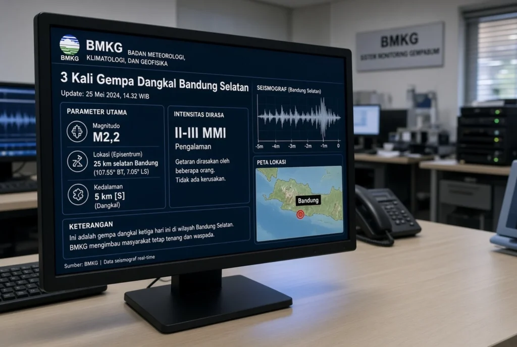 Data BMKG: Magnitudo, Jarak, dan Kedalaman Masing-masing